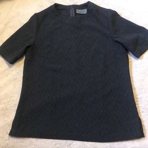 Chanel Blouse Black Textured Employee Top